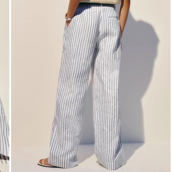 Reformation Carter Linen Mid Rise Pant - Picture 3 of 7